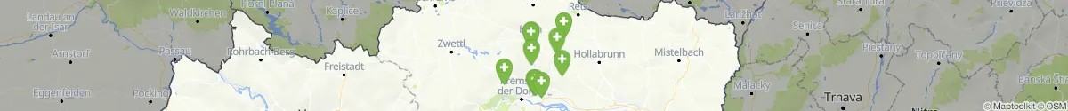 Kartenansicht für Apotheken-Notdienste in der Nähe von Rosenburg-Mold (Horn, Niederösterreich)